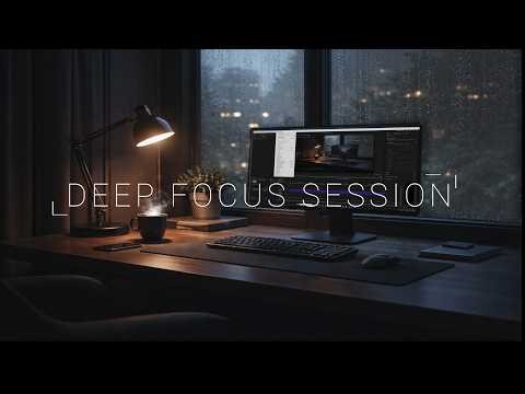 2 Hour Deep Focus Session – Rainy Night Office Ambience