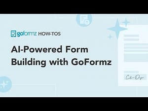 Streamline Form Creation with the GoFormz AI Form Builder