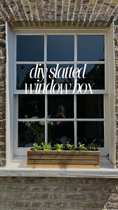 ad DIY SLATTED WINDOW BOX 🪴 I loved making use of leftover scrap wood to create a beautiful slatted window box. The window ledge was super narrow so custom made was the only option. I used my @tacwise 2 in 1 staple/nail gun. This cordless tool is super versatile and can be used for so many different projects from panelling to upholstery, I know it’s a new favourite addition to my toolbox. I cut 8 lengths @ 70cm, 8 lengths @ 6cm & 4 lengths @ 15cm. I stained the wood & painted the 4 legs black. 