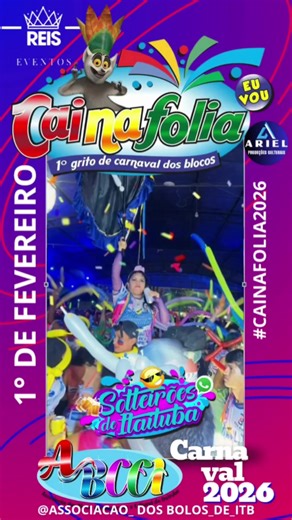 alô solteirões de itaituba vem pro CAI NA FOLIA 2026 NO REIS EVENTOS DOMINGO 1°DE FEVEREIRO @Zecaprata #CapCut #carnavaltiktok #cainafolia2026 #carnaval2026 #cainafolia