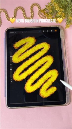 Make This Neon Brush in Procreate ✨ #shorts #brush #procreate #procreatetutorial #artist #art