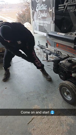 -6°F Cold start log splitter #socold #coldstart