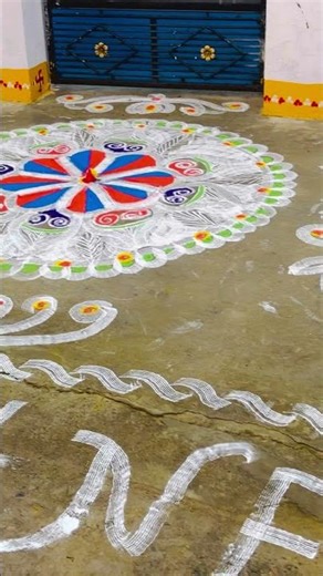 Beautiful Indian Mugulu ￼#nowpost #viralvideo #rangolidesigns #trending rangoll designs #newyear