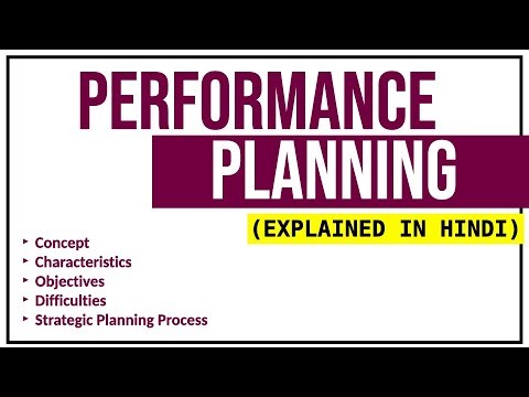 PERFORMANCE PLANNING IN HINDI | Concept, Characteristics, Objectives, Difficulties, Process | ppt