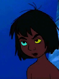 Kaa puts Mowgli on a hypnotic spell on Make a GIF