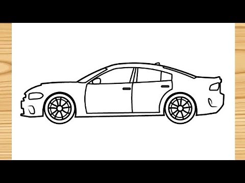 HOW TO DRAW DODGE CHARGER SRT HELLCAT 2020 CAR