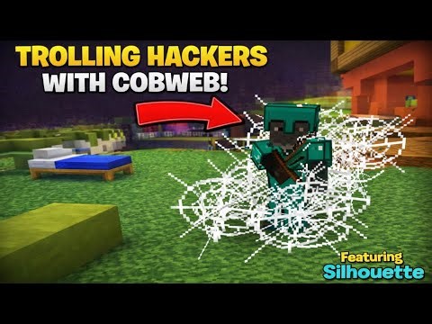Trolling HACKERS with Cobwebs in Hypixel Bedwars! (Silhouette Client)