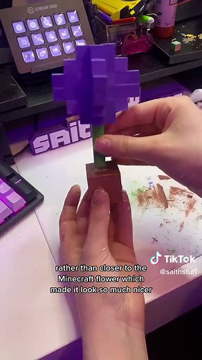 Minecraft Flower Wooden Blocks DIY Tutorial