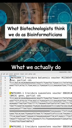 Ashish Singh on Instagram: "🧬✨ Biotechnologists be like: “Bioinformaticians are bending spacetime, summoning AI, decoding life itself.” 💻😐 Bioinformaticians in reality: grep "ATG" sequences.fasta and pray it works. Grep Video Credit: https://youtube.com/@bioinformaticscoach?si=e3bAQtqQzEtaHY5R #bioinformatics #biotechnology #fasta #linux #grep"