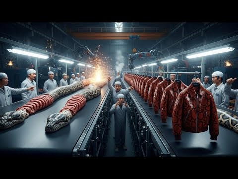 “Inside The PYTHON SNAKE Leather Factory — From PYTHON SNAKE Skin To BOMBER JACKETS (FULL PROCESS)!