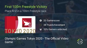 First 100m Freestyle Victory achievement in Olympic Games Tokyo 2020 - The Official Video Game
