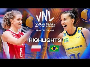 Poland 🇵🇱 vs. Brazil 🇧🇷 - Highlights | Week 3 | Women's VNL 2025