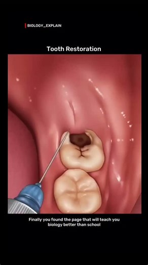 medical / biology explain on Instagram: "“Ever wondered how dentists save a decayed tooth? 🦷✨ This process is called Dental Composite Filling — where the decayed part is removed, cleaned, and filled with resin to restore the tooth’s natural shape and strength. A small step that prevents a big dental problem later!” DM for credit & removal ⚡ For educational purposes only... Follow @biology_explain #DentalFilling #ToothRestoration #OralHealthAwareness #DentalEducation #CompositeFilling #HealthyTe