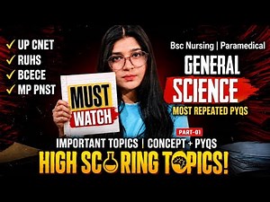 MOST REPEATED PYQS & MCQS for BSC NURSING & PARAMEDICAL EXAM | UP CNET | RUHS | BCECE | MP PNST |