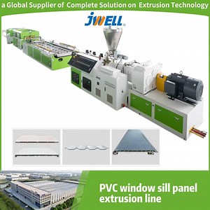 [Hot Item] Jwell High Efficiency Extrusion Line for PVC Window Sill Panel Window Plate Profile Extruder Plastic Making Machine