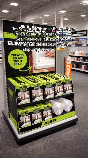 Alien Seal Anti-Draft Adhesive Seal Tape #tiktokshopcreatorpicks #tiktokshopjumpstartsale *Final price, shipping, coupons, and discounts may vary depending on your TikTok account, available offers, and ongoing promotions. Please refer to the product listing for the most current pricing and details.