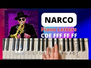 Timmy Trumpet Narco Piano Easy Tutorial With Letters 🎺🎺🎺