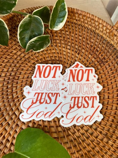 Not Luck Just God Sticker, Waterproof Sticker for Bible Journal, Trendy Christian Faith Sticker, Gift for Bible Study Group, Jesus Sticker - Etsy