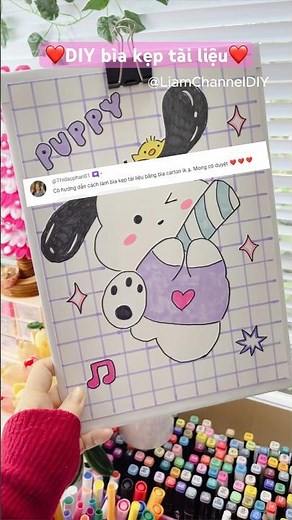 Cách làm Bìa kẹp tài liệu Cute bang giấy/ DIY exam pad/ Liam Channel