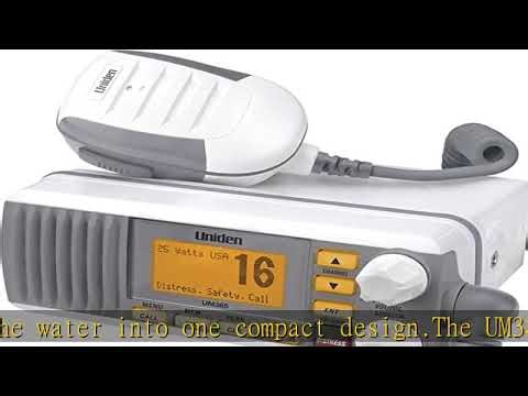 Uniden UM385 25 Watt Fixed Mount Marine Vhf Radio, Waterproof IPX4 with Triple Watch, Dsc, Emergenc