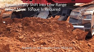 Takeuchi excavators from the TB216 and up come standard with load sensing step down travel motors that automatically shift into low range when more torque is required. | Takeuchi
