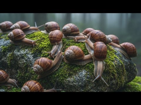 Making a video of albino snails at night, catching snails, albino snails, hunting snails, snails