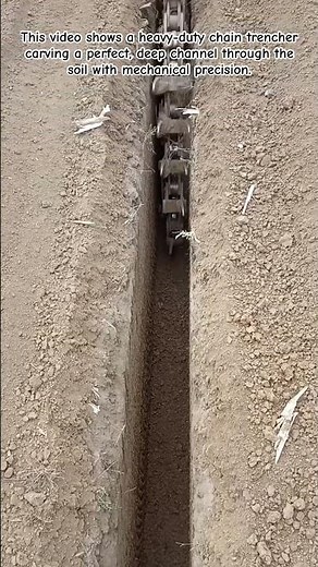 Deep Trenching Power: Watch This Chain Trencher in Action! 🚜💨 #Trenching #HeavyMachinery