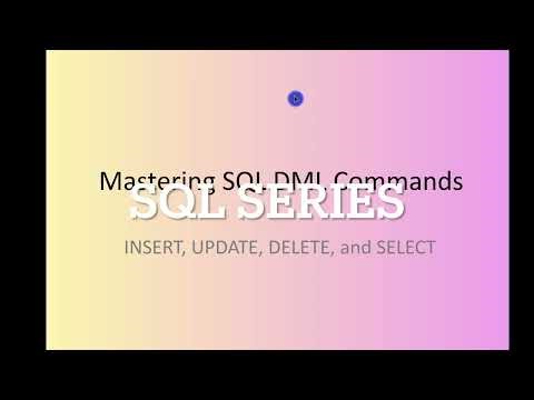 Learn SQL - Data Manipulation Language (DML Commands) - hands on