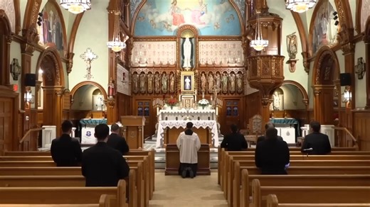 Tue., April 16 - The Holy Rosary from the National Shrine Today’s Mysteries: Sorrowful The First Sorrowful Mystery – "The Agony in the Garden” The Second Sorrowful Mystery – "The Scourging at the Pillar” The Third Sorrowful Mystery – "The Crowning With Thorns” The Fourth Sorrowful Mystery – "The Carrying of the Cross” The Fifth Sorrowful Mystery – "The Crucifixion and Death of Jesus” - You can also pray with us on our NEW, dedicated, streaming platform: DivineMercyPlus.org. - Remember to “FOLLOW