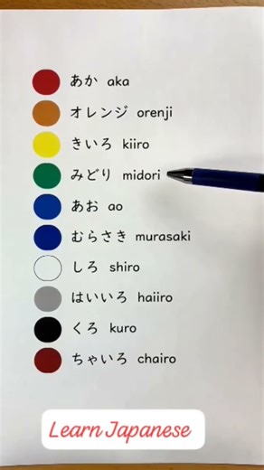 Colours in Japanese 🌈
