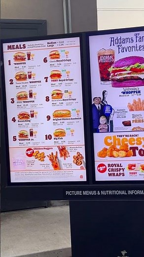 Burger King menu #burgerking