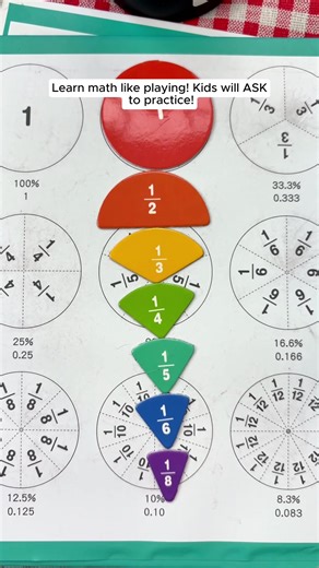 Struggling to teach fractions? Try THIS! Circle/Bar/Square. Visualize fractions, understand instantly!#magnetic #fractions #math #tiktokshop #educationaltoy