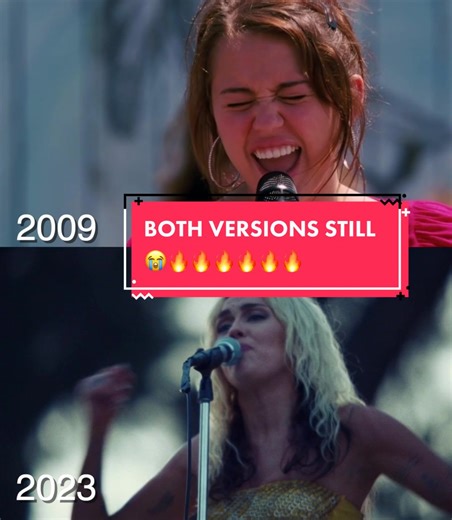 #mileycyrus performs the climb in 2009 vs 2023! 🎤😭🐐 #disney