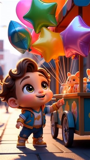 Cute 3D Cartoon Animation | Funny Balloon Seller Scene | Kids Attractive Character Animation
