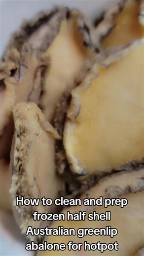 There's nothing like biting into a perfectly cooked abalone - we love using it for hotpot - just simmer for 3-4min! We usually pick up frozen Australian greenlipped abalone on the half shell - simpley soak in cool water for a few min, then gently pry off the shell with a butter knife, and the gonads and guts can be easily removed cuz they're half frozen and can just be picked off with fingers. the gonads and guts technically are edible but it doesn't make them tasty lolol! I prefer prepping them