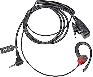HYS G Shape Walkie Talkie Earpiece W/Mic PTT for Motorola Talkabout Radio