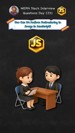 How Can We Perform Destructuring in Arrays in JavaScript? #shorts #js