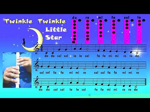 ESTRELLITA DÓNDE ESTÁS EN FLAUTA DULCE tutorial para aprender fácil con pista musical