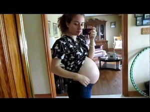 32 Weeks Pregnant Belly Shot - Baby Down Low!!!