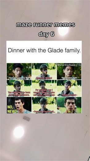 Maze Runner Memes: A Fun Dinner with the Glade Family