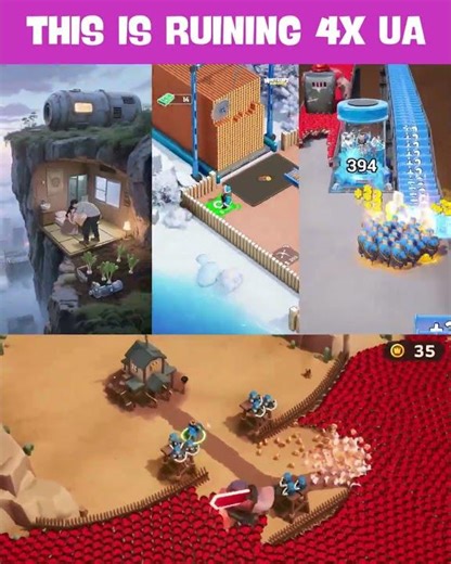 4X creative trends! No 💩🕵️ It’s fake gameplay by design.