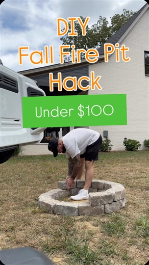 9.3K views · 393 reactions |  DIY Fall Fire Pit Hack (Under $100!)  We made our backyard fire pit using ONLY supplies from @loweshomeimprovement and it’s already our favorite family hangout spot. ✨ From s’mores to late-night chats, this budget-friendly DIY makes the best memories! Would your family try this?  #diyfirepit #lowes #familytime #fallvibes #backyardgoals #diy | The Awesome Lawsons | Facebook