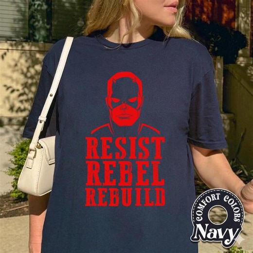 Daredevil Resist Rebel Rebuild Shirt, Comic Superhero 2026, Funny MCU Daredevil Gifts for Superhero Fan, No Kings, Resistance Tee - Etsy