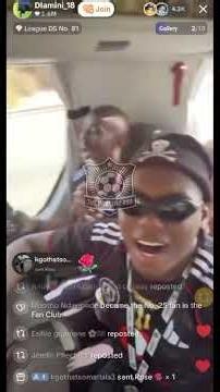 Orlando Pirates champs 🏆 😅 vibing inside the bus singing (Skebereshee) on their way back to Soweto.