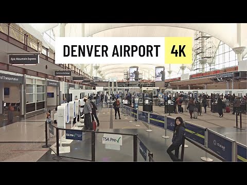 Denver Airport 🇺🇸 DEN Security and Terminal Tour 2023 4K 60fps