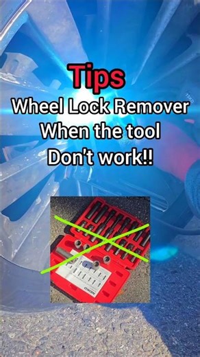 How to remove wheel lock when special tool don't work