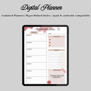 Minimalist Daily Digital Planner | Undated & Hyperlinked PDF | Ipad, Good Notes, Notability, Android (xodo) | A4 A5 US Letter - Etsy UK