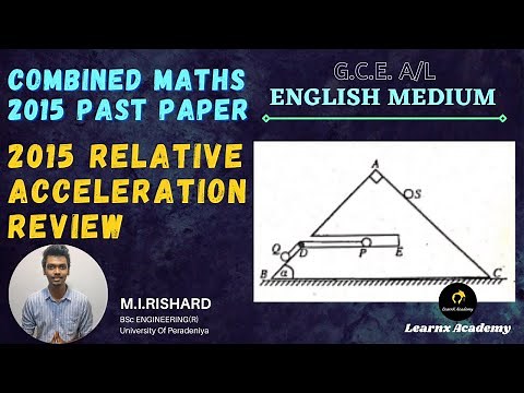 2015 GCE Advanced Level | COMBINED MATHS | PAST PAPER DISCUSSION | ENGLISH MEDIUM
