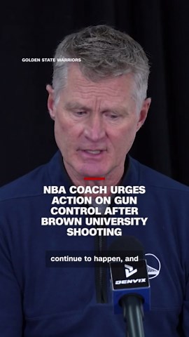 Golden State Warriors head coach Steve Kerr urges action on gun control
