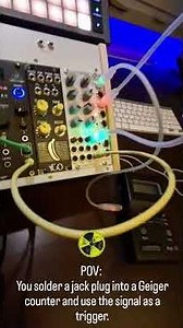 Geigercounter triggered Synthesizer experiment. Radioactive Music ☢️☢️☢️ #synthesizer #eurorack #vco